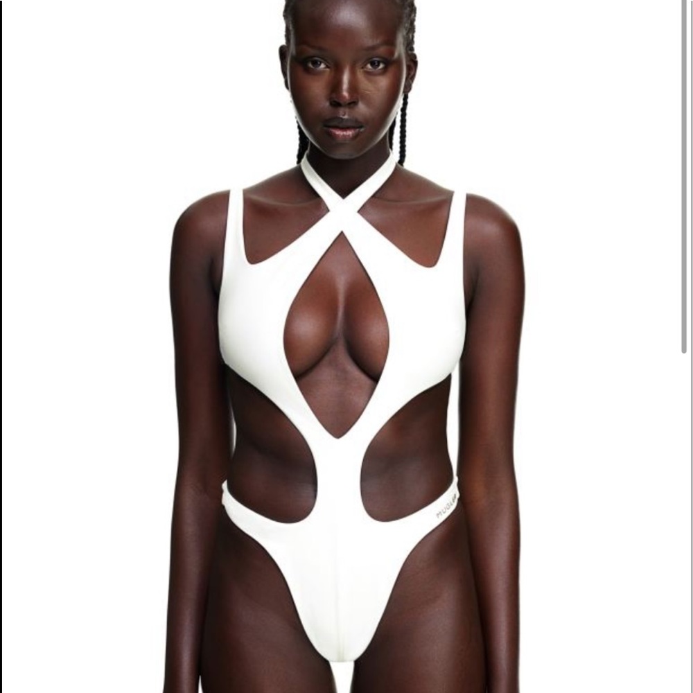 Mugler x Hm ***Bodysuit/Swimsuit in white US 4